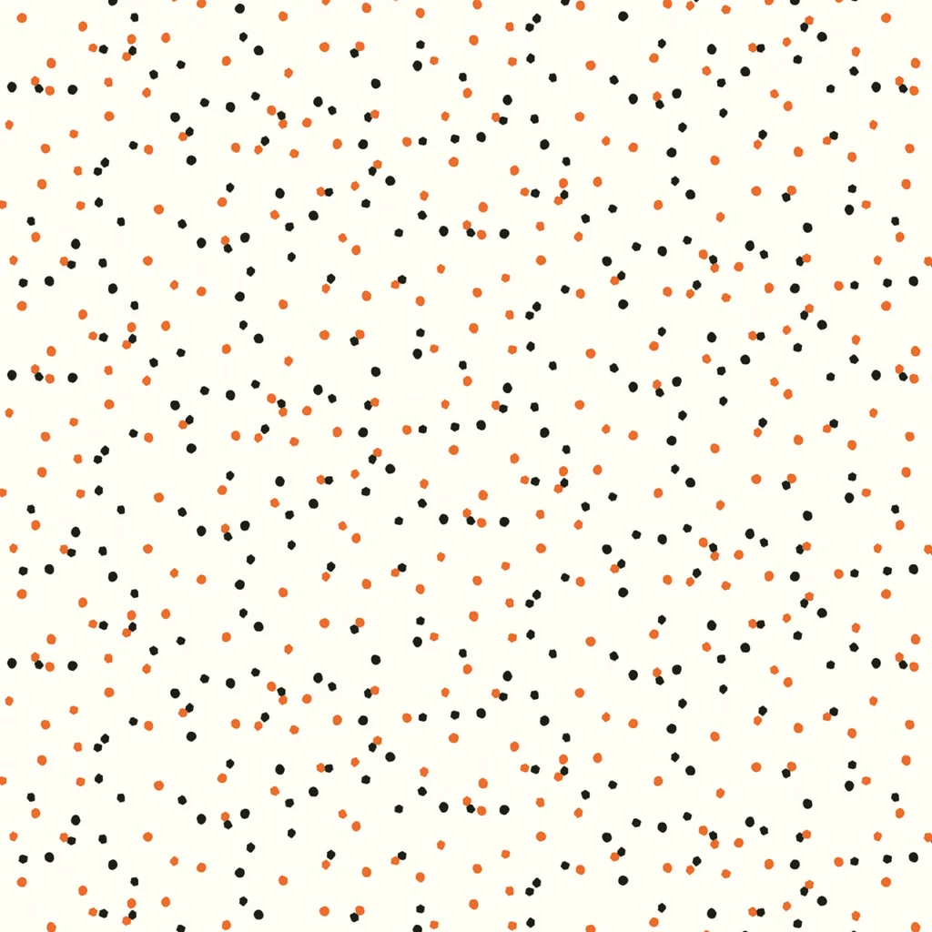 Fabric design showing Halloween Bone Colour Confetti