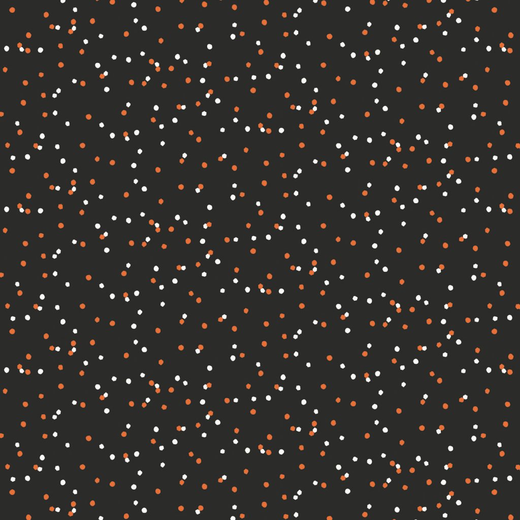 Fabric design showing Halloween Black Raven Night Confetti