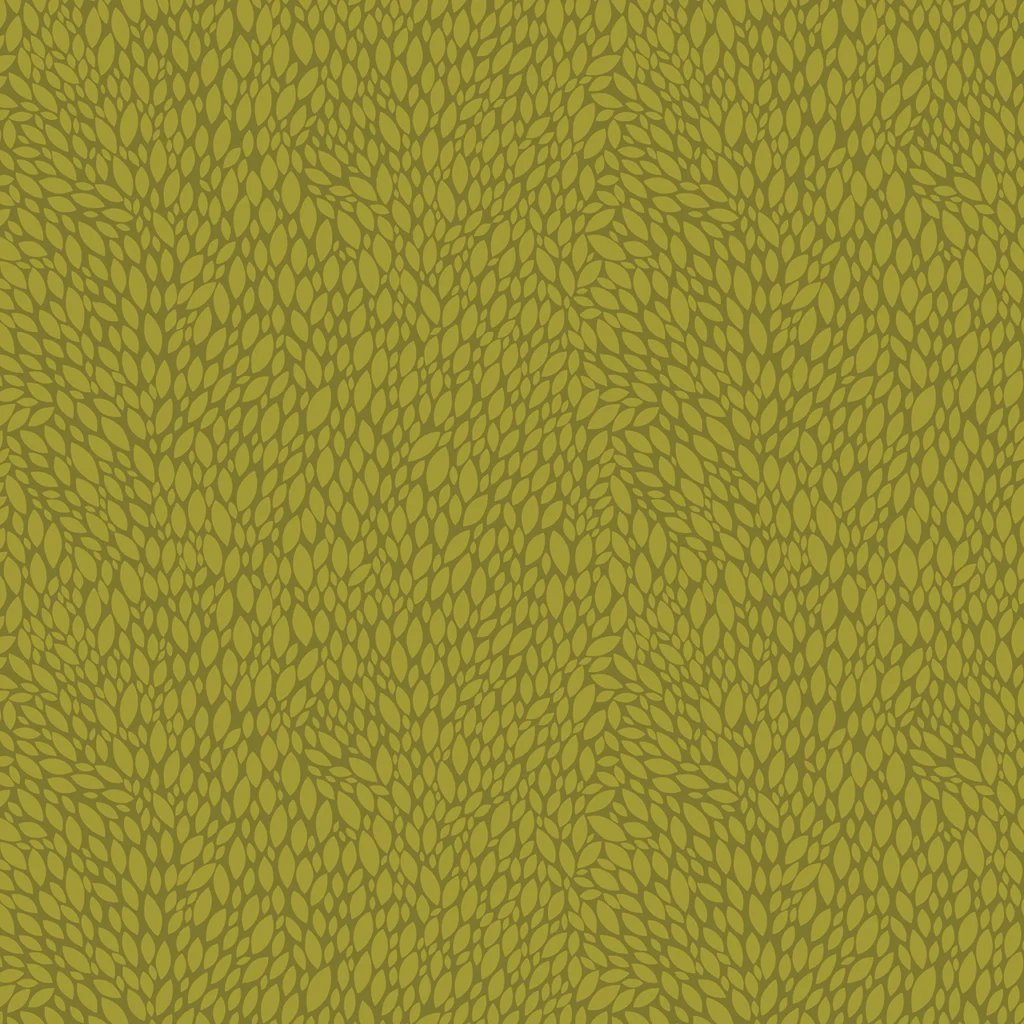 Yellow leaf pattern with varied shapes and sizes.