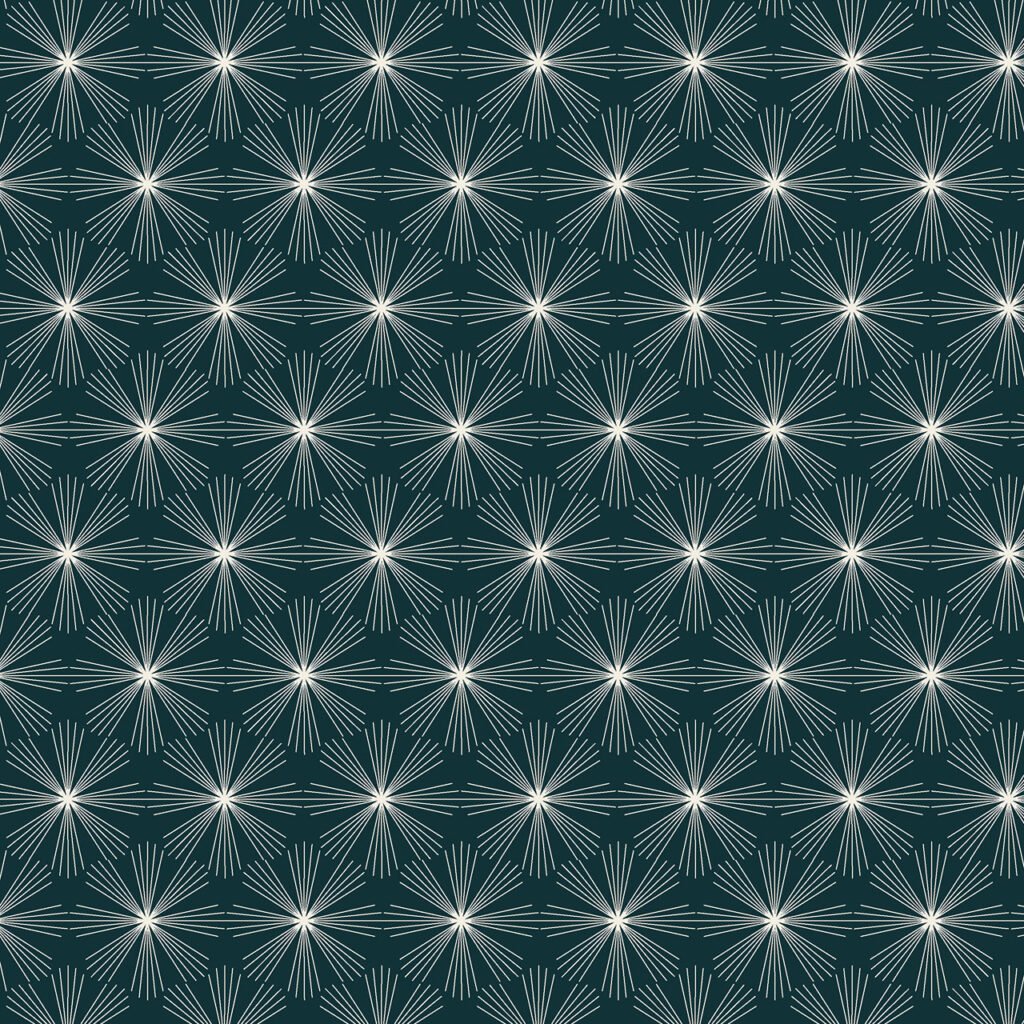 Geometric pattern with star-like shapes on dark background