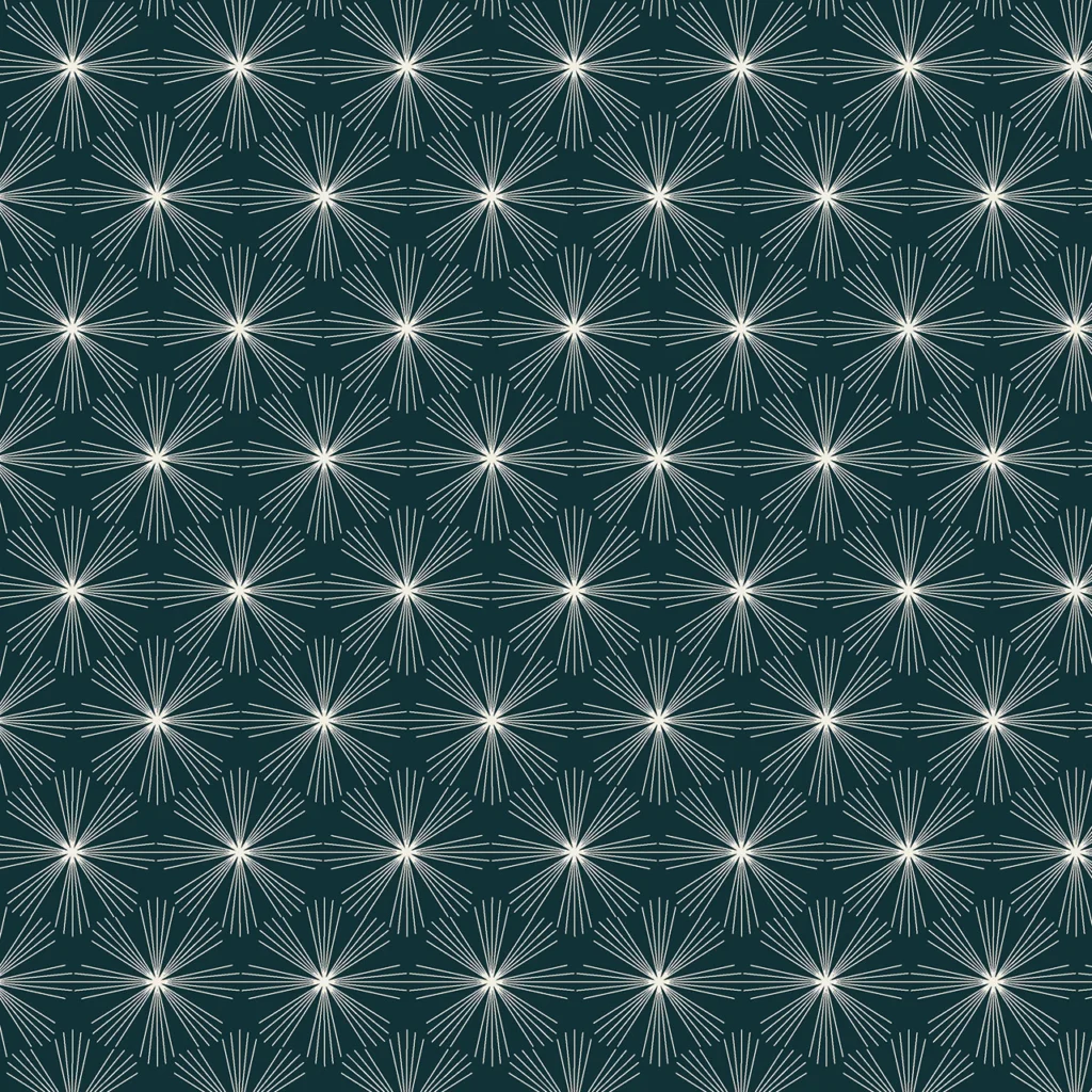 Geometric pattern with star-like shapes on dark background