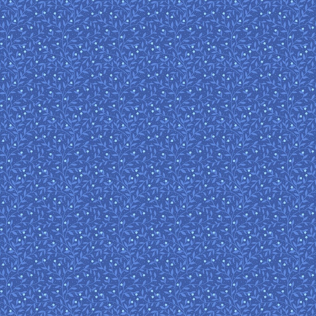 Vines of Berries on a Royal colour background.