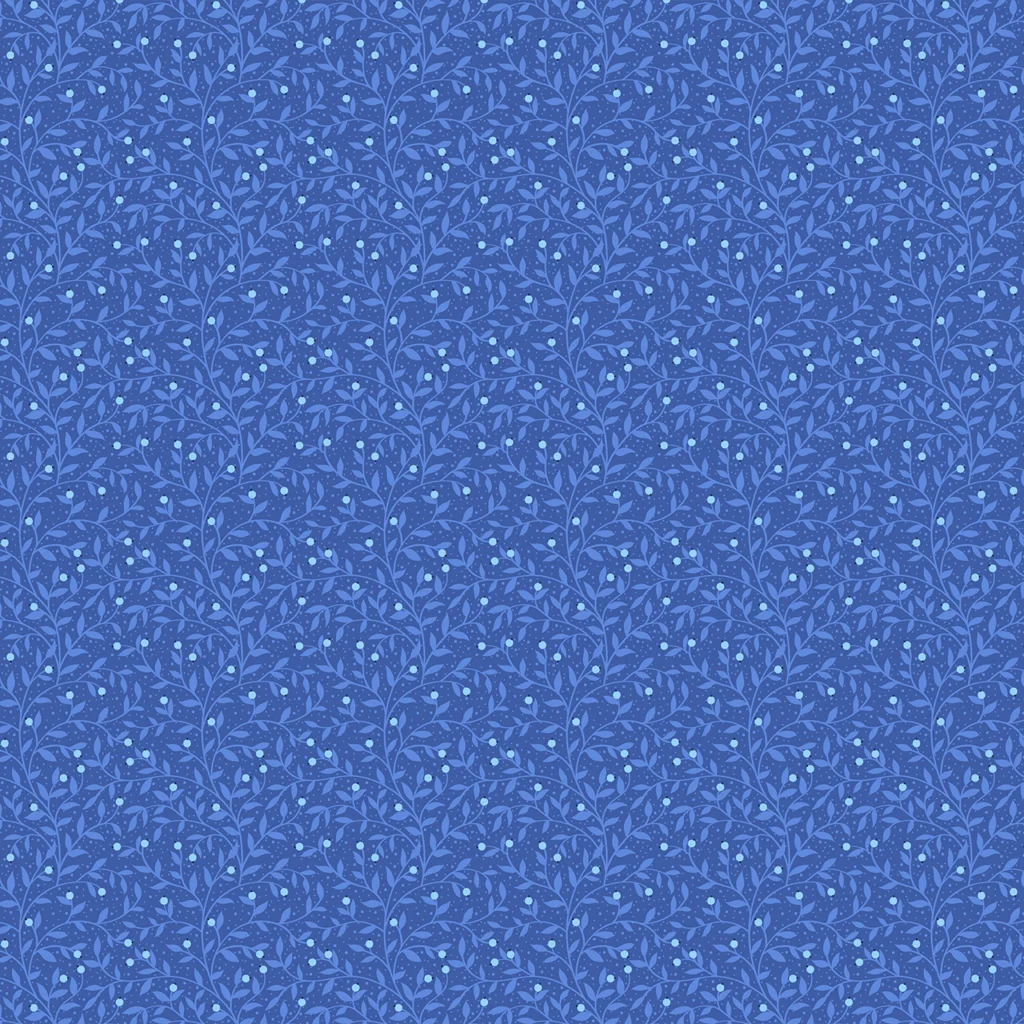 Vines of Berries on a Royal colour background.