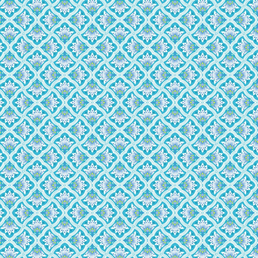 Royal blue trellis design