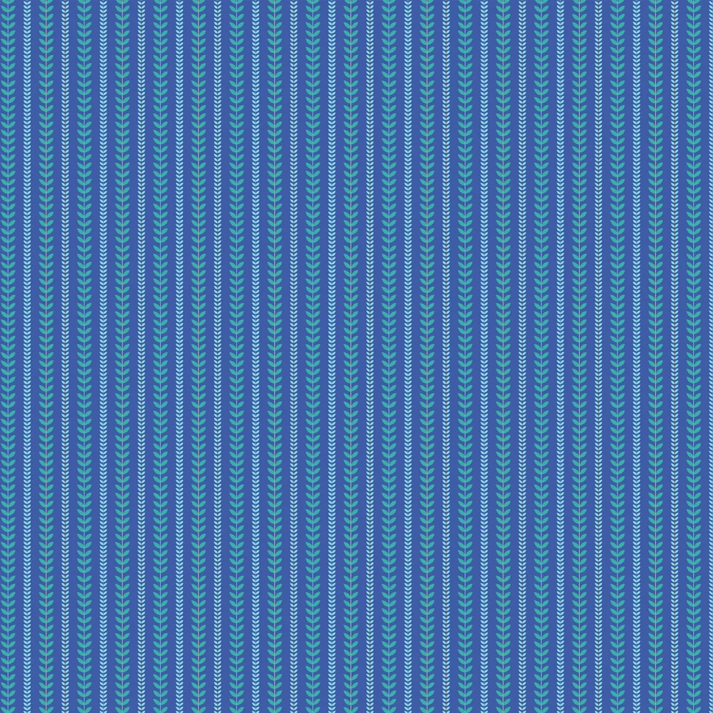 Stripe of vines on a Royal blue background