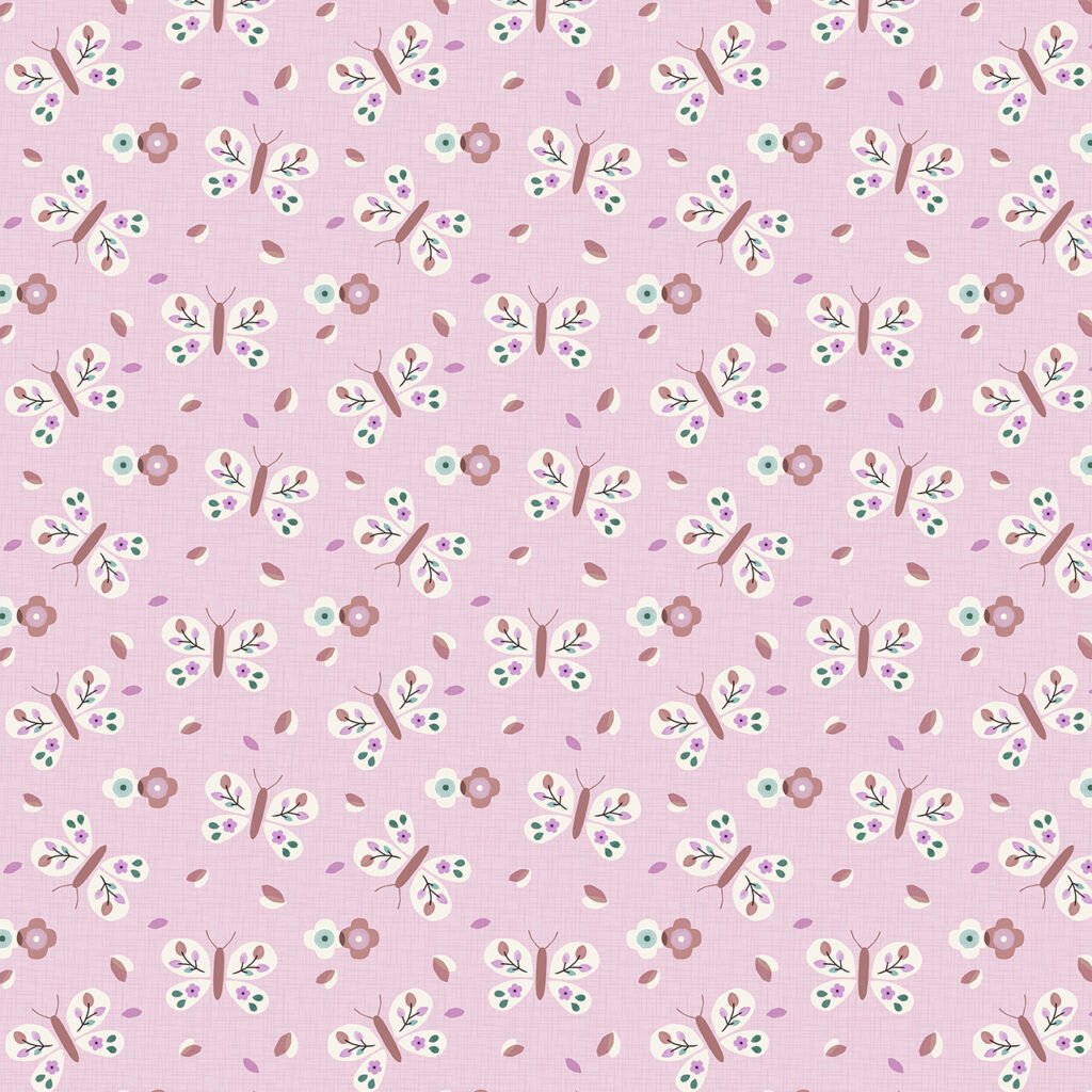 Butterflies on a Lavender coloured background
