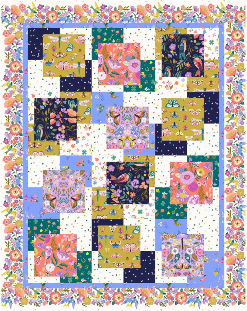 Lucky Charms – Squares Quilt Inspiration 6987 by Jonie Quilts – colourway 1