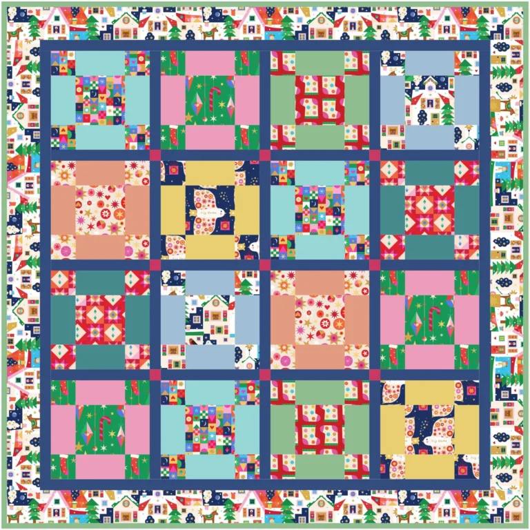 Home for Christmas – Quilt Inspiration 48sq by Jonie Quilts