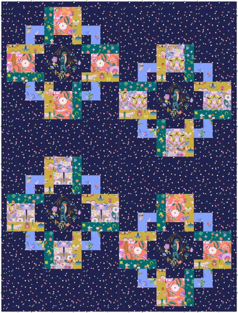 Lucky Charms – Quilt Inspiration 76100 by Jonie Quilts – colourway 1