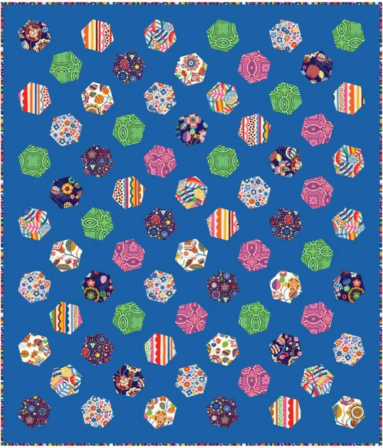 Dancing Hexies – Primavera by Sew Mariana