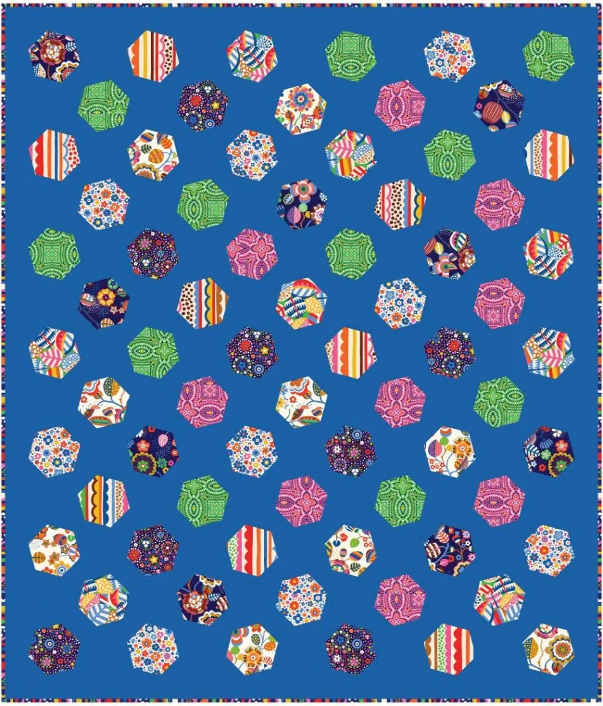 Dancing Hexies – Primavera by Sew Mariana